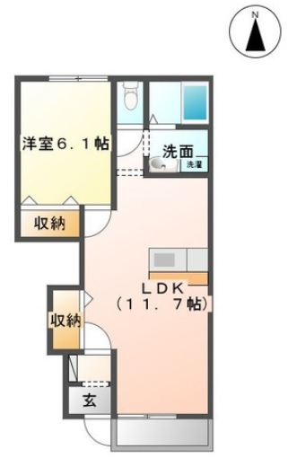 HERO北白土の間取り