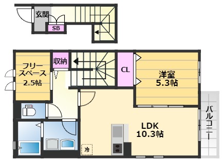 クレール　シャインの間取り