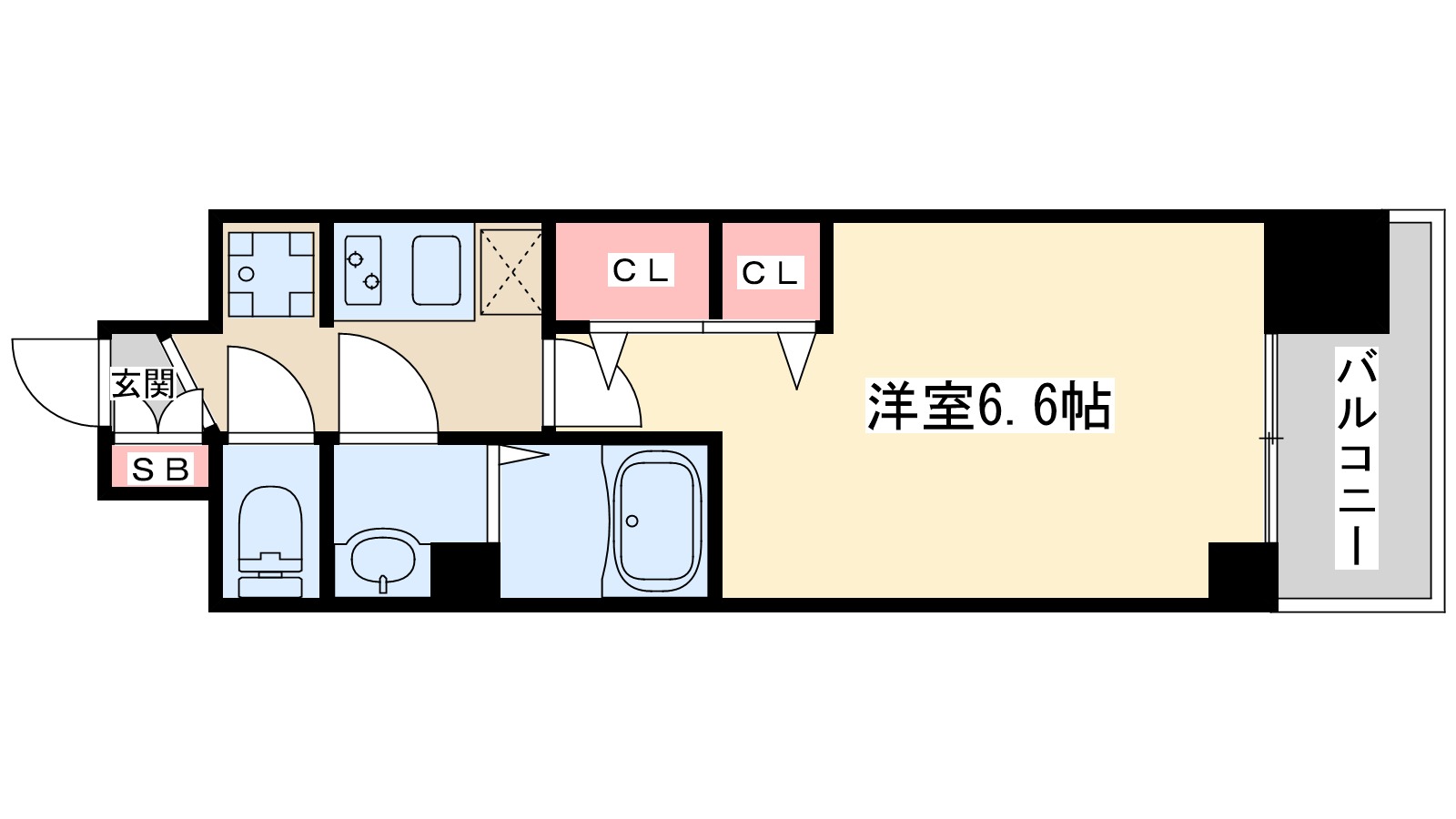 ファステート江坂ランウェイの間取り