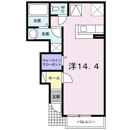 須賀川市一里坦のアパートの間取り