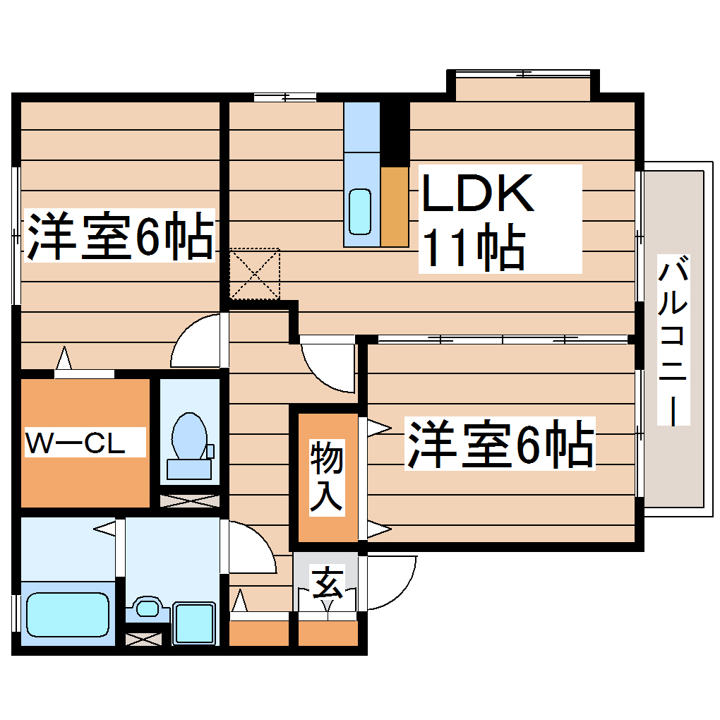 グリーンコートEの間取り