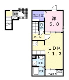 【井原市井原町のアパートの間取り】