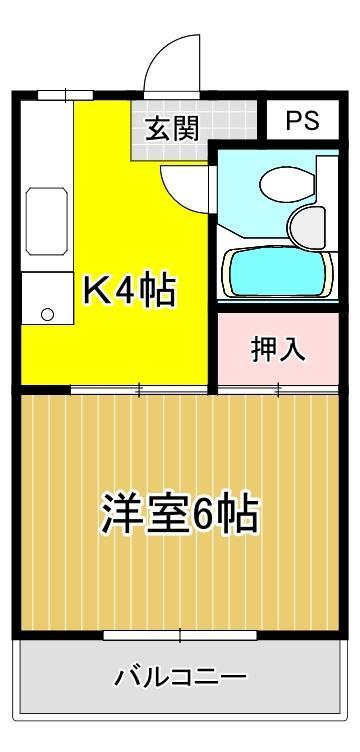 沼津市新宿町のアパートの間取り