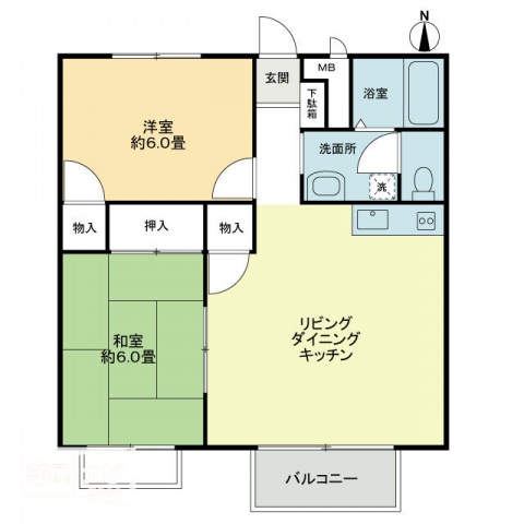 フォブール大高Ｂの間取り