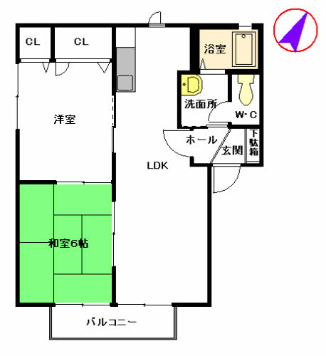 フレグランス　Ａ棟の間取り