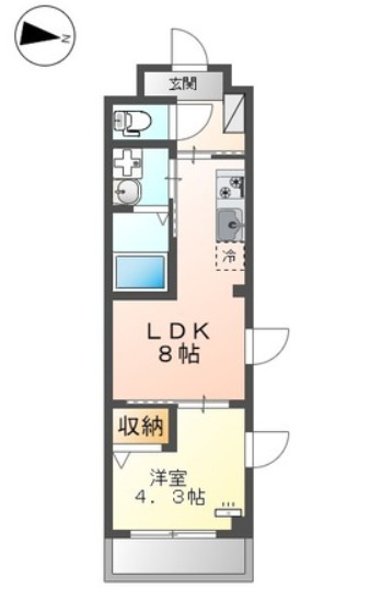 八王子市石川町のマンションの間取り