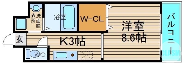 堺市北区北花田町のマンションの間取り