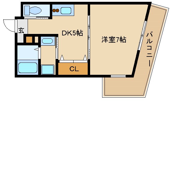 尼崎市杭瀬北新町のマンションの間取り