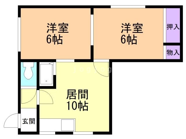 札幌市清田区平岡一条のアパートの間取り