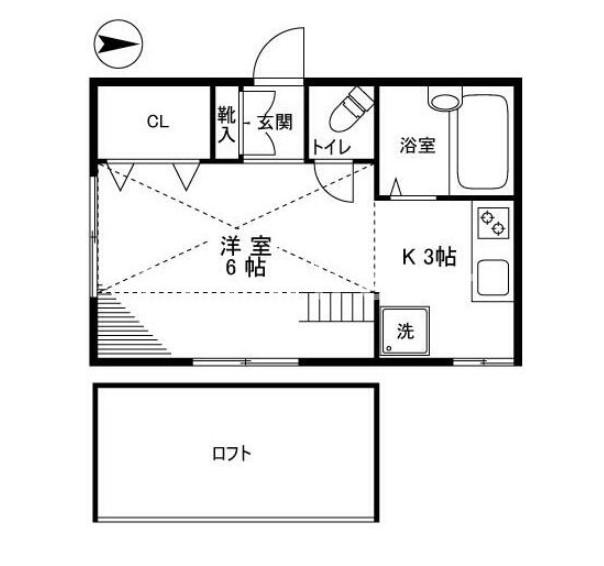 荒川区荒川のアパートの間取り