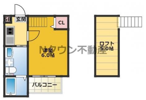 Loft8名駅の間取り