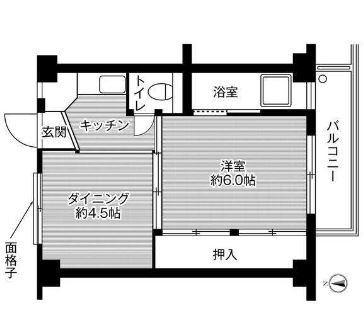 ビレッジハウス玉島　２号棟の間取り