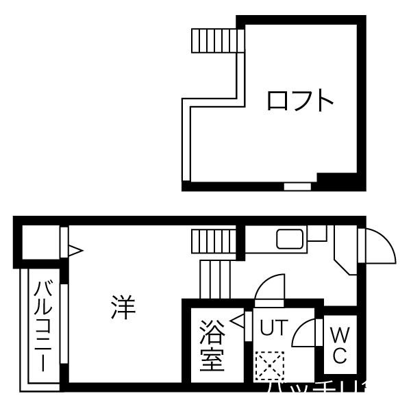 名古屋市昭和区川名町のアパートの間取り