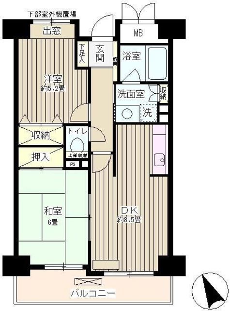 松戸市上本郷のマンションの間取り