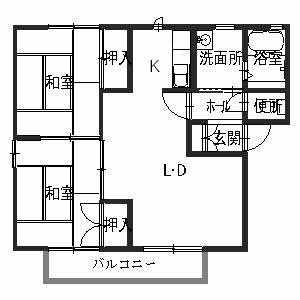 サンコート赤坂Ｂ棟の間取り