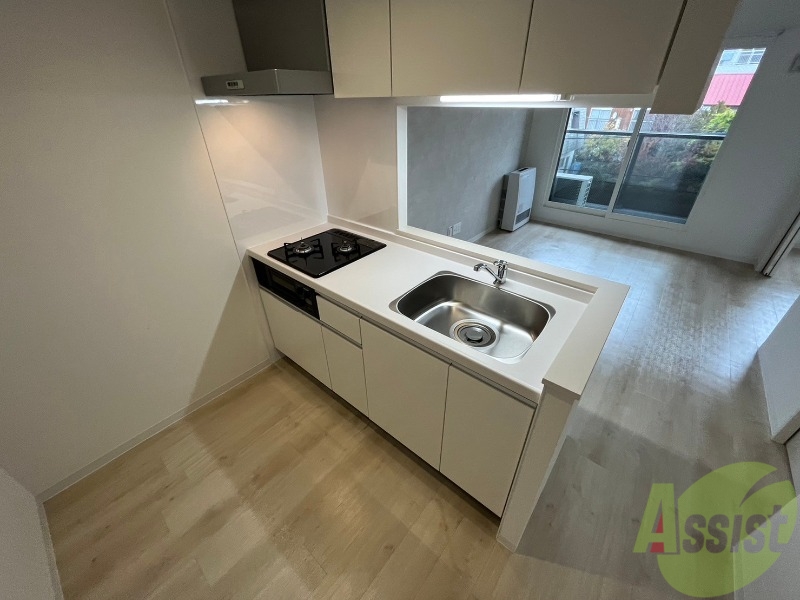 キッチン　２口システムキッチンなので、すぐお料理に使えます！