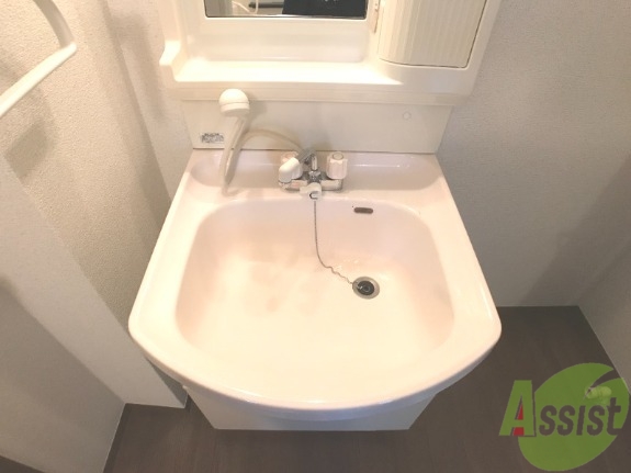 洗面設備　きれいで広くて使い易い洗面所となっております。