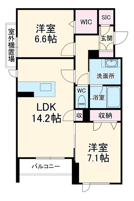 モンジュ広沢の間取り写真