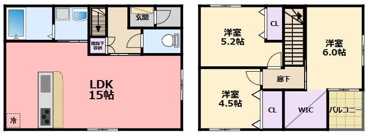 笠屋町戸建の間取り写真