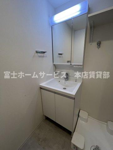 洗面設備　同じタイプの反転のお部屋です。