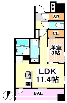 京王井の頭線 明大前駅 徒歩4分 10階建 築7年の間取り写真