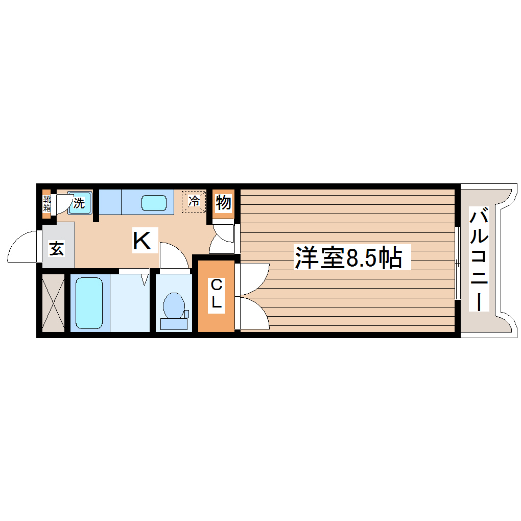 コーポ878富沢の間取り写真