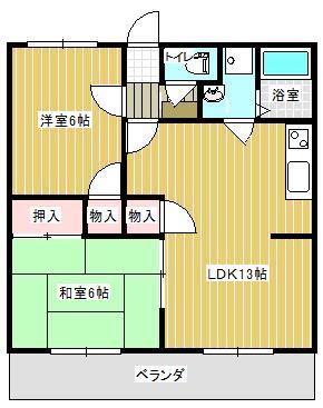 ＪＲ奥羽本線 山形駅 徒歩37分 3階建 築24年の間取り写真