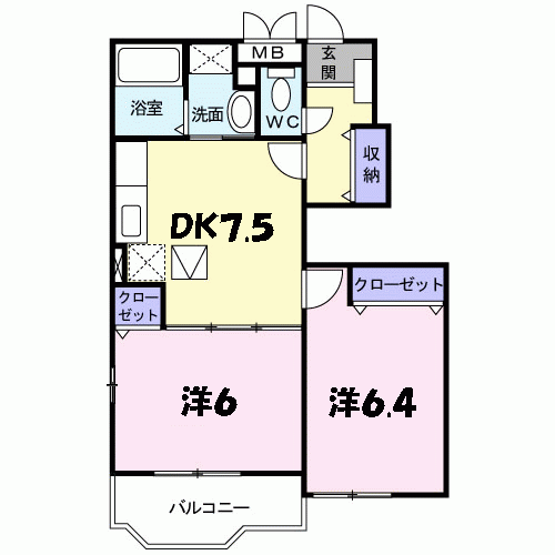 ベルフィオーレＳ２ A棟の間取り