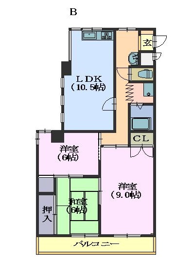 イナガキマンションの間取り