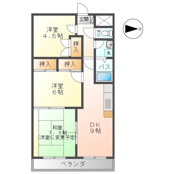 上田市上野のマンションの間取り