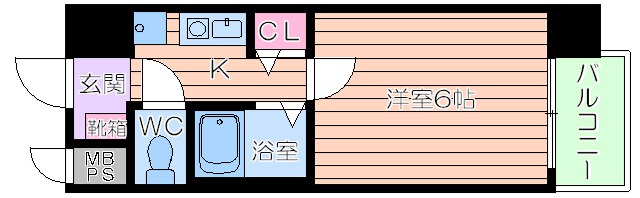 エスティライフ梅田新道の間取り