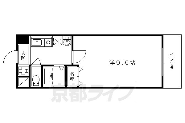 京都市下京区綾材木町のマンションの間取り