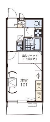 東松山市松山町のアパートの間取り