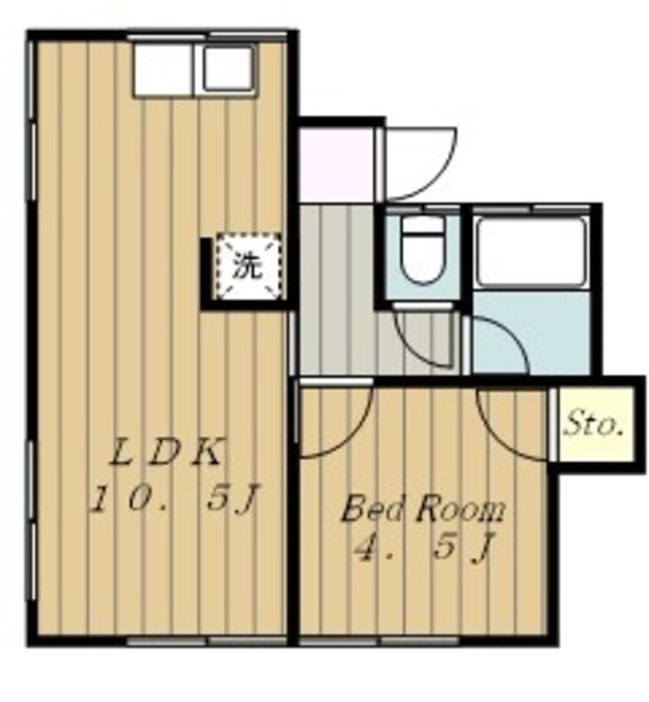 厚木市長谷のアパートの間取り