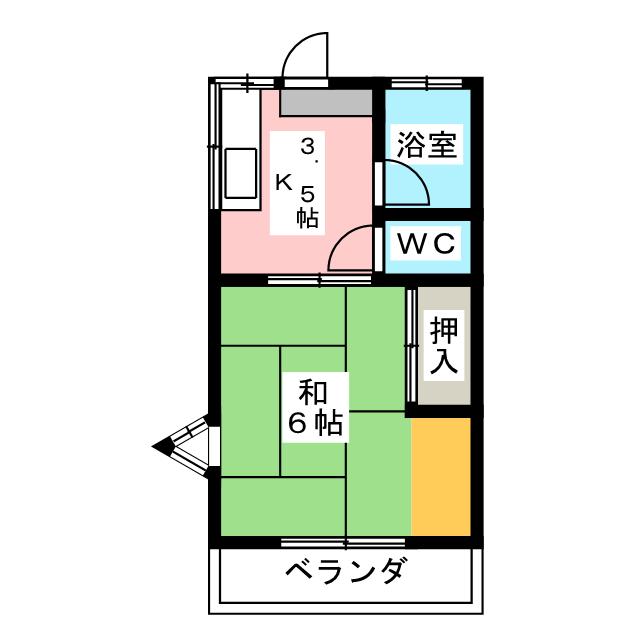 ニューハイツＡ棟の間取り