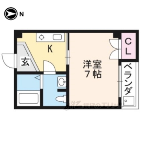 京都市伏見区深草善導寺町のマンションの間取り