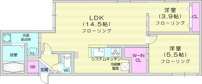 北斗エンブレム札幌北の間取り