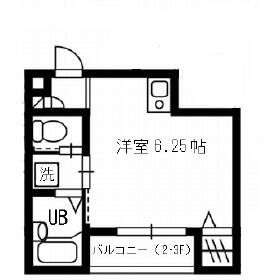 横浜市神奈川区立町のアパートの間取り