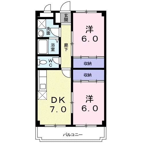 草津市野路町のマンションの間取り