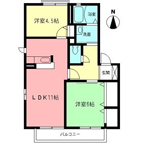 ガーデンハイツ・内出の間取り