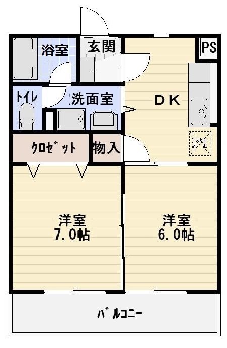 フォンテーヌＳの間取り