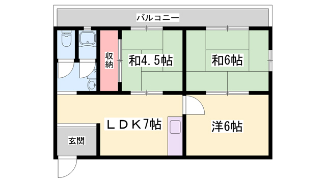 上月ハイツの間取り