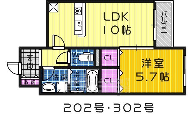 堺市堺区市之町西のマンションの間取り