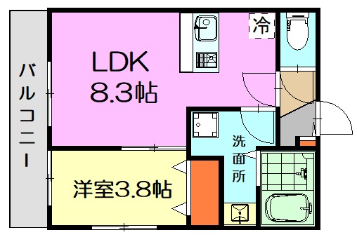 パルティア長瀬の間取り