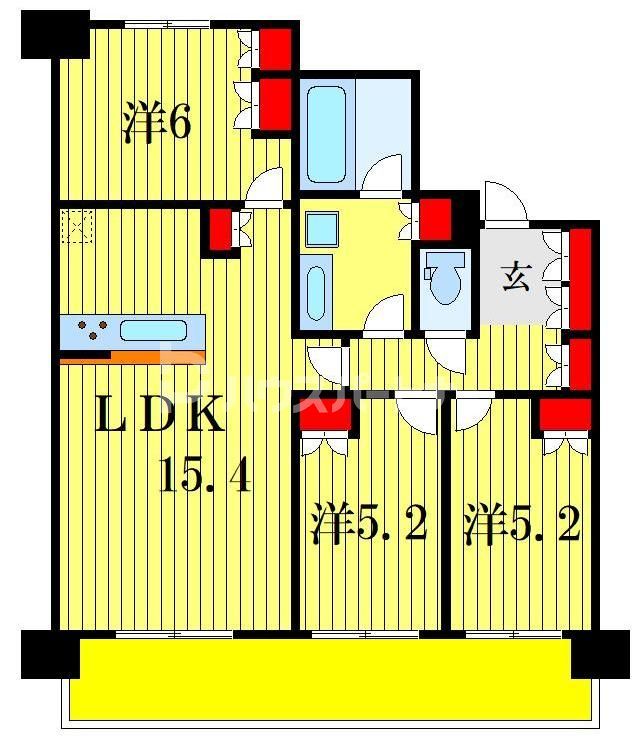 ライオンズタワー柏の間取り