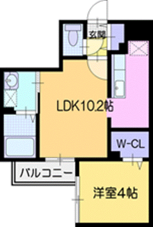 札幌市厚別区厚別南のマンションの間取り