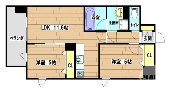 堺市堺区車之町東のマンションの間取り