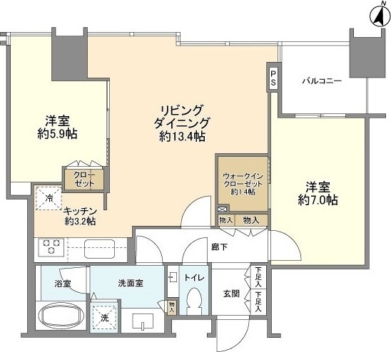 大崎ウエストシティタワーズE棟の間取り