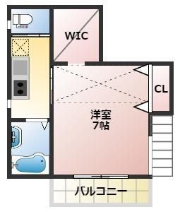 八王子市高尾町のアパートの間取り