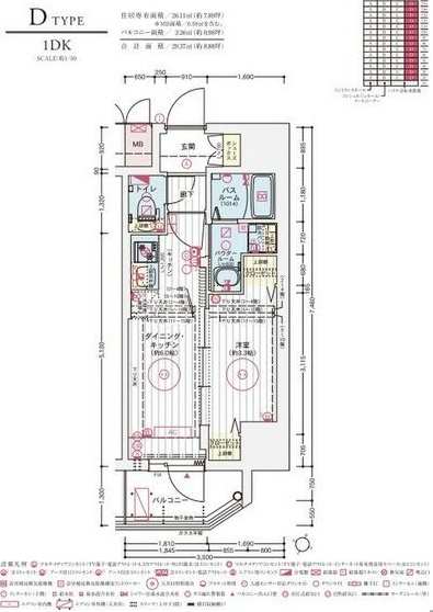 【豊中市本町のマンションの間取り】